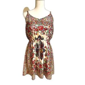 Women’s Sundress- Vibrant-Bohemian Floral Paisley print.